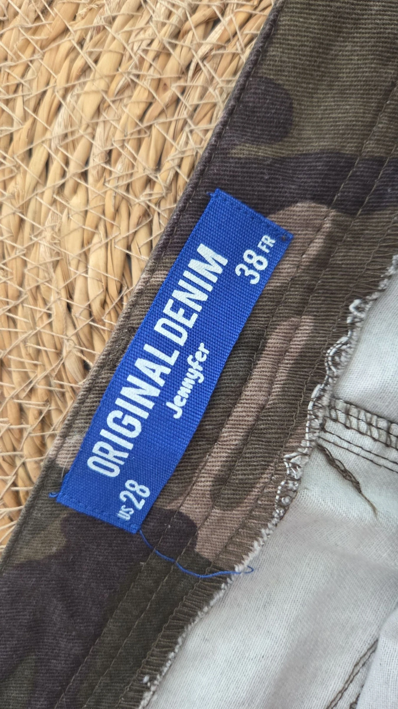 Cargo camouflage oorspronkelijke denim rok ●Maat 38 M●🌸 – photo 3